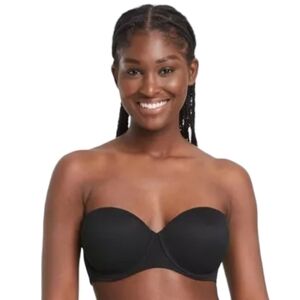 Auden | Women's Classic Black Lightly Lined Strapless Bra (Size 40C)